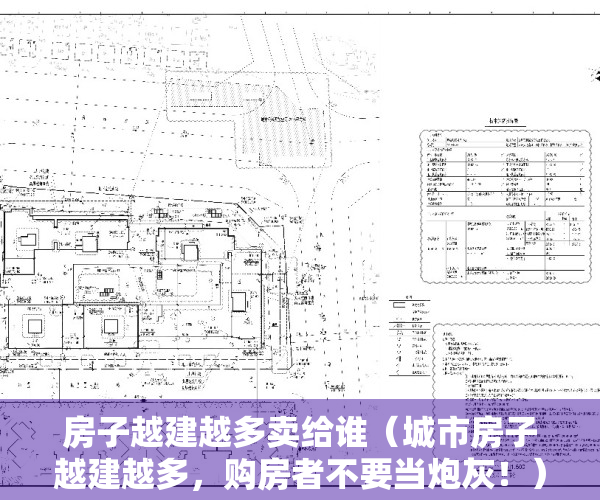 房子越建越多卖给谁（城市房子越建越多，购房者不要当炮灰！）