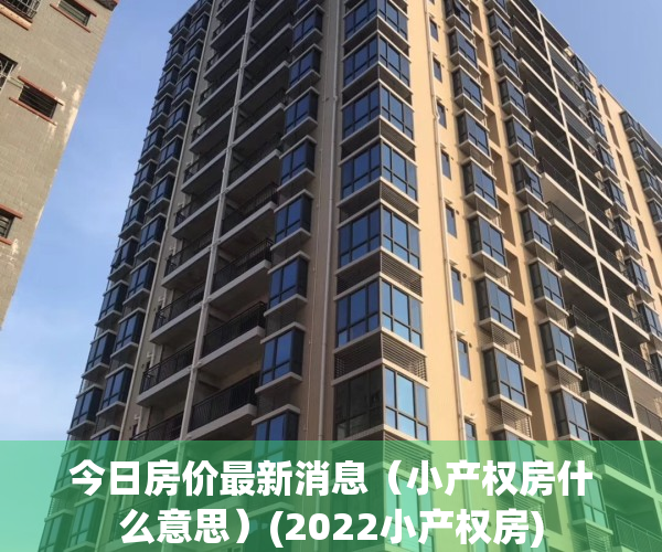 今日房价最新消息（小产权房什么意思）(2022小产权房)
