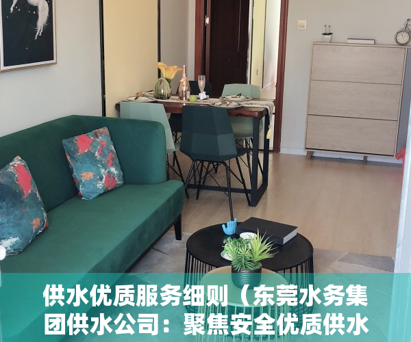 供水优质服务细则（东莞水务集团供水公司：聚焦安全优质供水，助力优化营商环境）