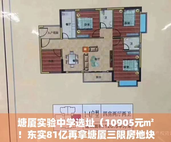 塘厦实验中学选址（10905元㎡！东实81亿再拿塘厦三限房地块！限售价19917元㎡）