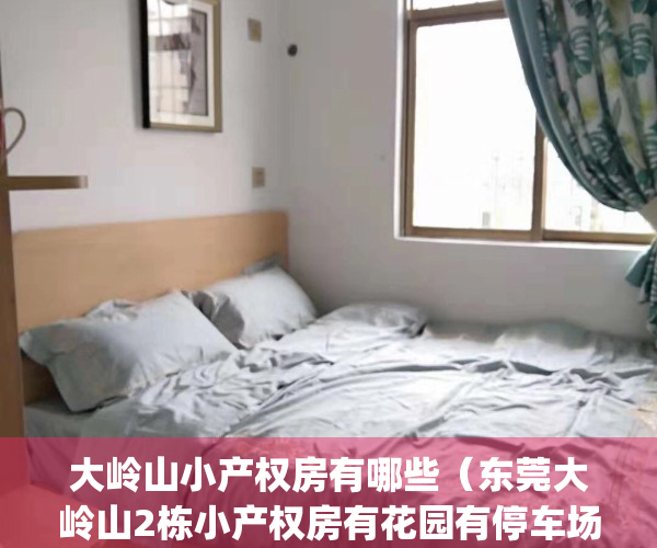 大岭山小产权房有哪些（东莞大岭山2栋小产权房有花园有停车场电梯洋房(丰润花园)3500平起售楼处推荐）