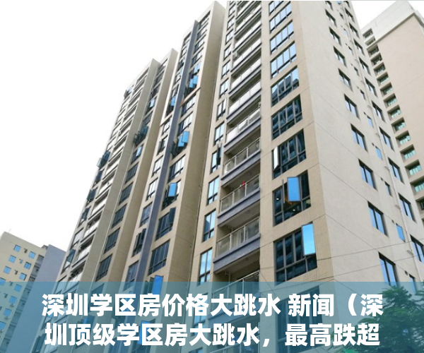 深圳学区房价格大跳水 新闻（深圳顶级学区房大跳水，最高跌超680万！）