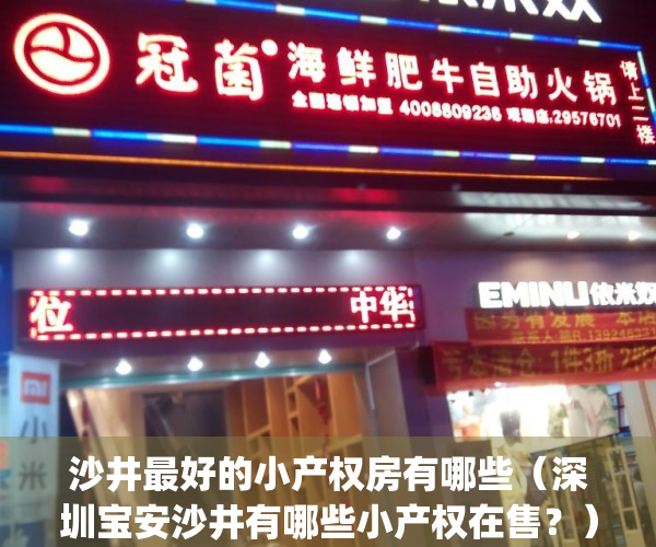 沙井最好的小产权房有哪些（深圳宝安沙井有哪些小产权在售？）(深圳沙井小产权房你不知道的事?)