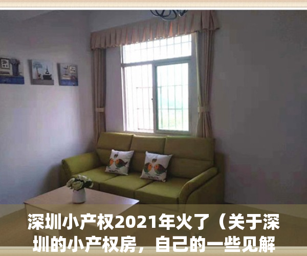 深圳小产权2021年火了（关于深圳的小产权房，自己的一些见解和认知）(现在深圳小产权房的价格是多少)