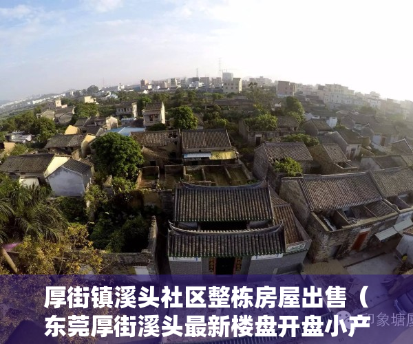 厚街镇溪头社区整栋房屋出售（东莞厚街溪头最新楼盘开盘小产权房（凯里华府）带两层地下停车场，自带商业配套 单价3880元！）