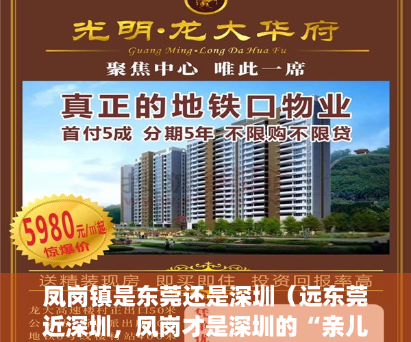 凤岗镇是东莞还是深圳（远东莞近深圳，凤岗才是深圳的“亲儿子”？）(凤岗是深圳的还是东莞的)