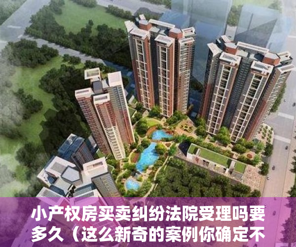 小产权房买卖纠纷法院受理吗要多久（这么新奇的案例你确定不想看看？小产权房买卖居然被判有效）