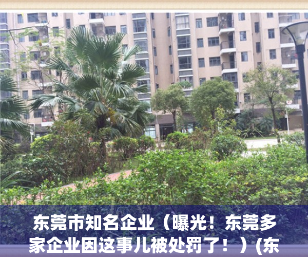 东莞市知名企业（曝光！东莞多家企业因这事儿被处罚了！）(东莞市知名企业名录)