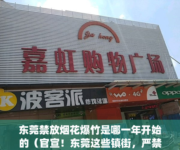 东莞禁放烟花爆竹是哪一年开始的（官宣！东莞这些镇街，严禁放烟花！）(东莞禁止烟花)