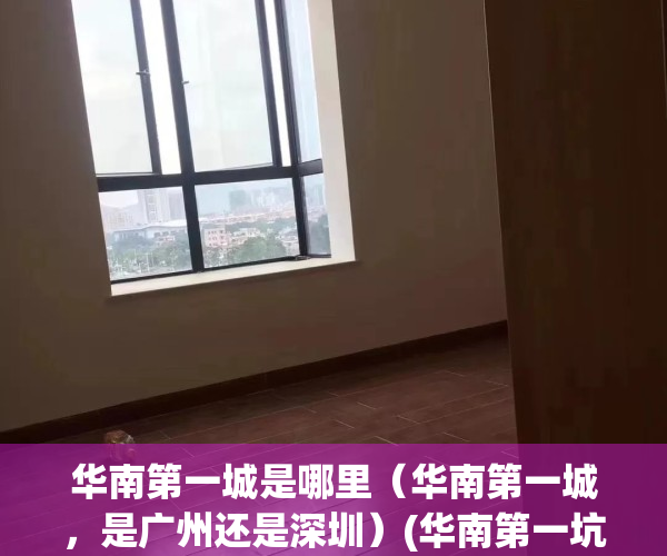 华南第一城是哪里（华南第一城，是广州还是深圳）(华南第一坑位于什么地方)