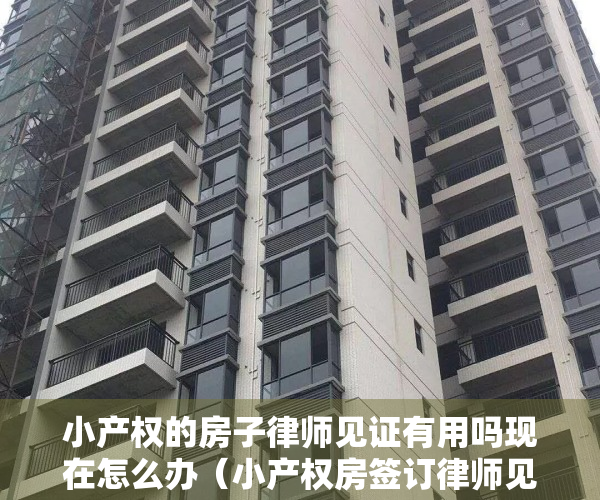 小产权的房子律师见证有用吗现在怎么办（小产权房签订律师见证书有效吗，小产权房的法律效力是怎样的？）