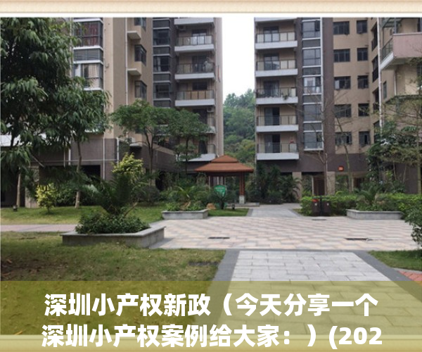 深圳小产权新政（今天分享一个深圳小产权案例给大家：）(2021年深圳小产权房怎么处理)