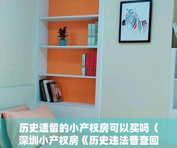 历史遗留的小产权房可以买吗（深圳小产权房《历史违法普查回执》是个什么东西？）