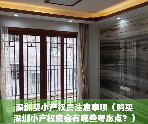 深圳买小产权房注意事项（购买深圳小产权房会有哪些考虑点？）(深圳买小产权房安全吗)