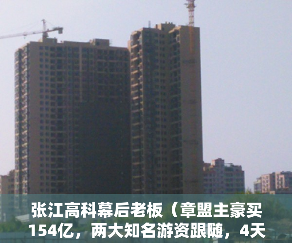 张江高科幕后老板（章盟主豪买154亿，两大知名游资跟随，4天3板的张江高科还能再涨吗）