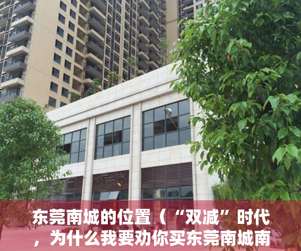 东莞南城的位置（“双减”时代，为什么我要劝你买东莞南城南这个楼盘？）