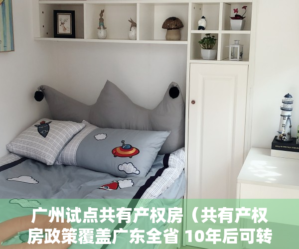 广州试点共有产权房（共有产权房政策覆盖广东全省 10年后可转商品房）