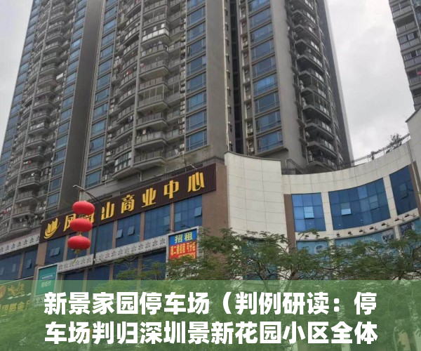 新景家园停车场（判例研读：停车场判归深圳景新花园小区全体业主所有）
