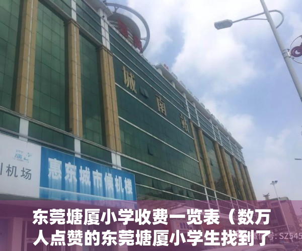 东莞塘厦小学收费一览表（数万人点赞的东莞塘厦小学生找到了！网友：这是一个有温度的城市！）