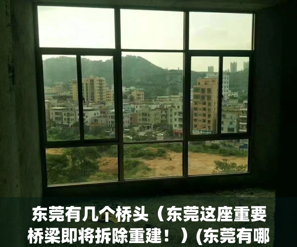 东莞有几个桥头（东莞这座重要桥梁即将拆除重建！）(东莞有哪些大桥)