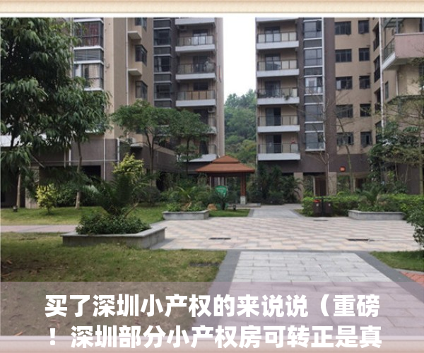 买了深圳小产权的来说说（重磅！深圳部分小产权房可转正是真的吗？）(深圳小产权能买吗?有保障吗)